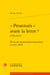 « Prostitués » avant la lettre ? (1783-1922) : Écrire les prostitutions masculines au XIXe siècle