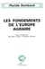 Les fondements de l'europe agraire