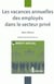 Les vacances annuelles des employés dans le secteur privé