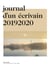Journal d'un écrivain 20192020