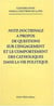 Note doctrinale à propos de questions sur l'engagement et le comportement des catholiques dans la vie politique
