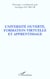 Universite ouverte, formation virtuelle et apprentissage