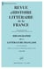 REVUE D'HISTOIRE LITTERAIRE DE LA FRANCE Hors-Série n.2015/HS : bibliographie
