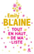 Tout en haut de ma liste