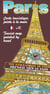 Carte touristique de paris peinte à la main