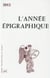 L'ANNEE EPIGRAPHIQUE : 2012