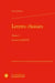Lettres choisies Tome 1 : Lettres I-XXVII