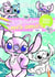 Disney Stitch - Je colorie mes amies - Angel - Stickers offerts