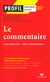 Le commentaire - séries générales - séries technologiques