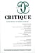 Revue Critique n.862 : Jocelyn Benoist - le réalisme à l'état vif
