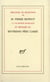 Discours de réception de M. Pierre Moinot à l'Académie française et réponse du révérend père Carré