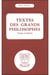 Textes des grands philosophes : Temps modernes