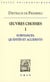 Oeuvres choisies Tome 1 - substances, quidités et accidents