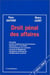 Droit pénal des affaires - édition 1996-1997