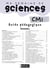 MA SEMAINE DE : sciences - CM1 - guide pédagogique
