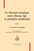 Le discours mystique entre moyen âge et première modernité t.1 - la question du langage