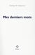 Les derniers mots