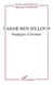 Tahar Ben Jelloun : Stratégies d'écriture