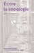 REVUE DE L'INSTITUT DE SOCIOLOGIE n.87 : écrire la sociologie