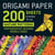 Origami paper - 200 sheets nature patterns - 6 inches 15 cm
