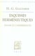 Esquisses herméneutiques : Essais et conferences