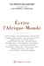 Écrire l'Afrique-monde