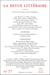 LA REVUE LITTERAIRE n.77
