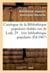 Catalogue de la bibliotheque populaire etablie rue de lodi, 29 . 1ere bibliotheque populaire