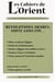 CAHIERS DE L'ORIENT n.109 : foi et culture