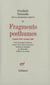 Fragments posthumes - automne 1884 automne 1885