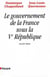 Le Gouvernement de la France sous la Ve République