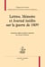 Lettres mémoires et journal inédits sur la guerre de 1809