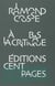 À bas la critique (3e. édition)