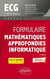 Formulaire mathématiques approfondies - informatique : ECG 1re et 2e années - programme 2022
