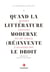 Quand la littérature moderne et (ré)invente le droit : oeuvres choisies du XXe siècle à aujourd'hui