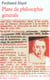 Plans de philosophie generale
