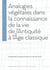 Analogies végétales dans la connaissance de la vie de l'antiquité à l 'âge classique