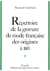 Répertoitr de la gravure mode francaise des origines à 1815