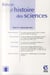 Revue d'histoire des sciences - Tome 67 (1/2014) Varia