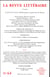 LA REVUE LITTERAIRE n.64