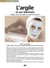 L'argile et ses bienfaits
