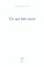 Ce qui fait tenir