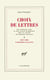 Choix de lettres : 1917-1936