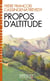 Propos d'altitude (Espaces Libres - Spiritualités Vivantes)