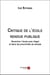 Critique de l'école rendue publique - recentrer l'école avec Hegel dans les proximités du temple