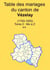 Les mariages du canton de Vézelay (tome 2)