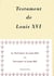Le testament de Louis XVI / testament of Louis XVI