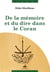 De la mémoire et du dire dans le Coran