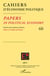 Cahiers d'economie politique - vol60