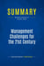 Summary: Management Challenges for the 21st Century : Review and Analysis of Drucker's Book